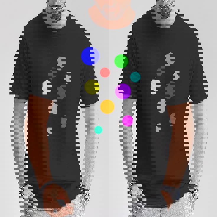 ポップ Dots カラフルドット 水玉【Pop】模様プリント アート おしゃれ Tシャツ 面白い贈り物