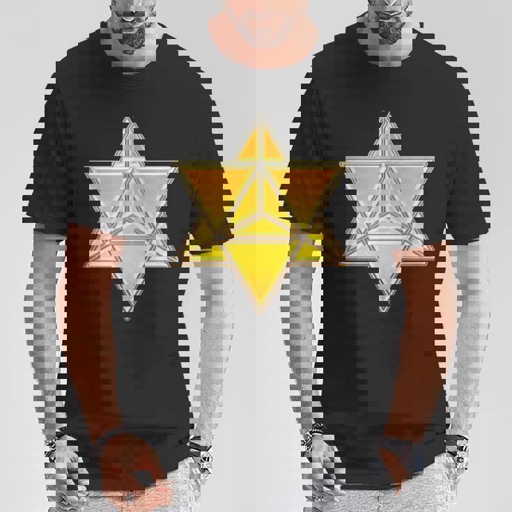マカバ神聖幾何学ヨガスピリチュアリティ瞑想トレンド Tシャツ 面白い贈り物