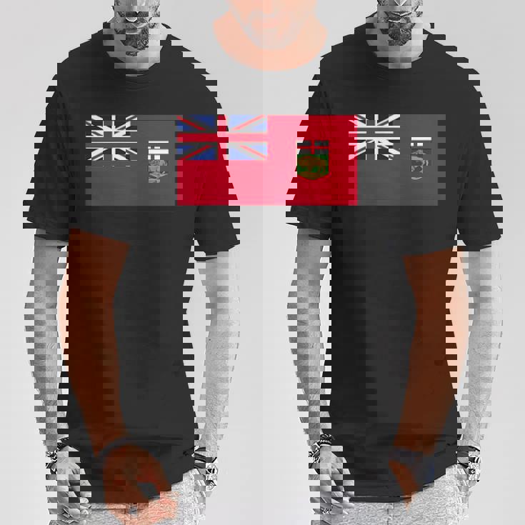 マニトバ州 紋章 カナダ国旗 ウィニペグ Tシャツ 面白い贈り物