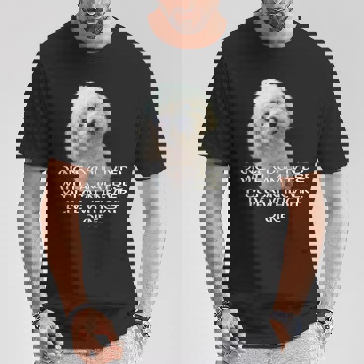 マルチーズ犬愛好家 子犬オーナー 真の愛 引用句デザイン Tシャツ 面白い贈り物