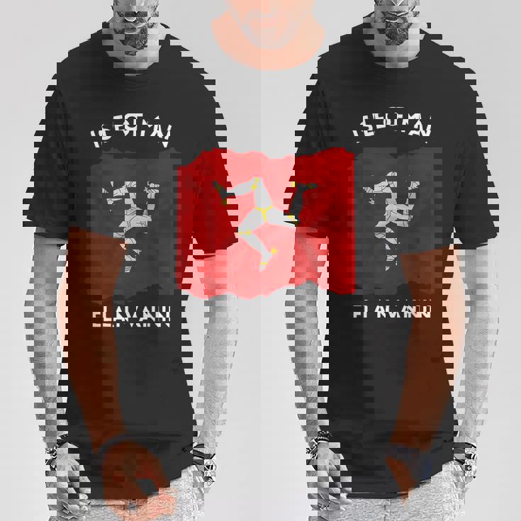 マン島国旗 マンクス語「エラン・ヴァンニン」トリスケリオン Tシャツ 面白い贈り物