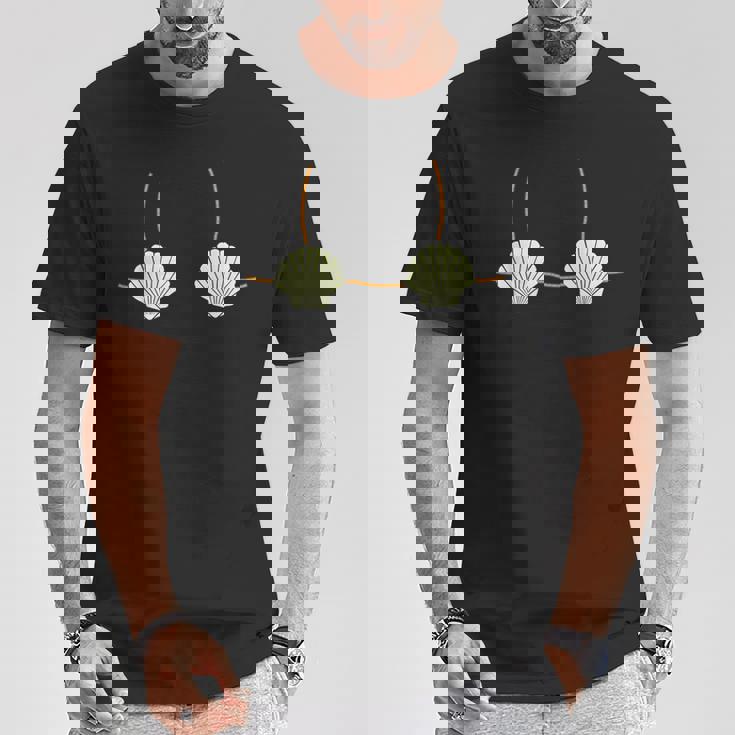 マーメイド貝殻ビキニトップ 面白い Tシャツ 面白い贈り物