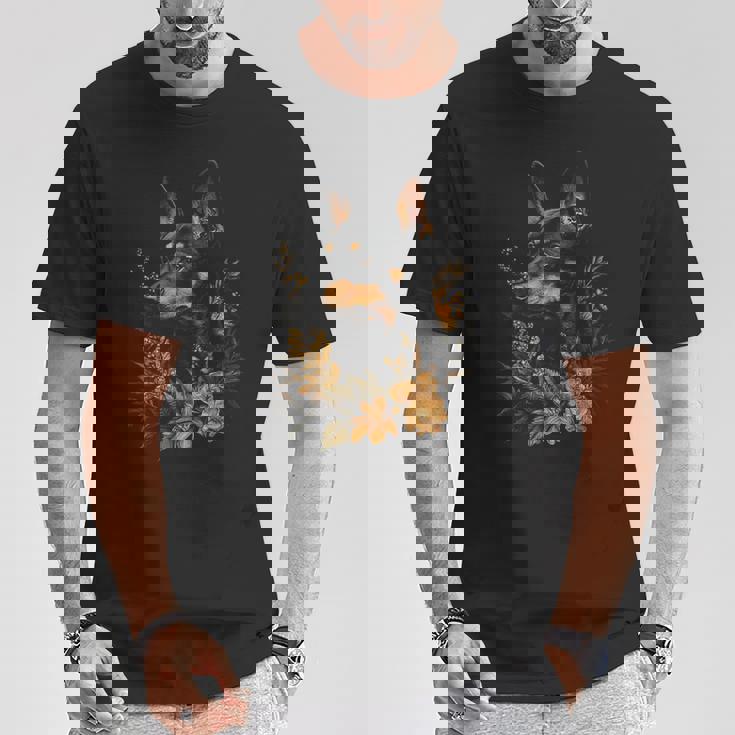 ミニチュアピンシャー 犬モチーフ ペットアート ミニチュアピンシャー Tシャツ 面白い贈り物