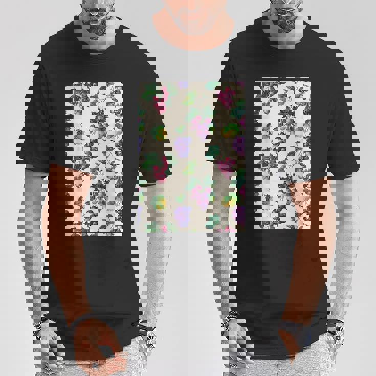 ミニマリストのブドウ柄アート。 Tシャツ 面白い贈り物