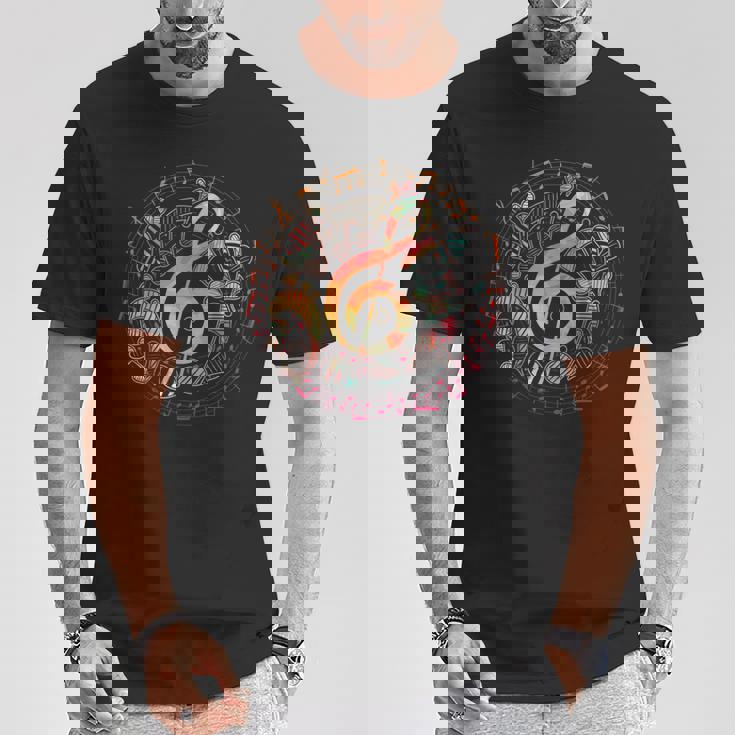 ミュージシャンギフト ト音記号音楽 Tシャツ 面白い贈り物
