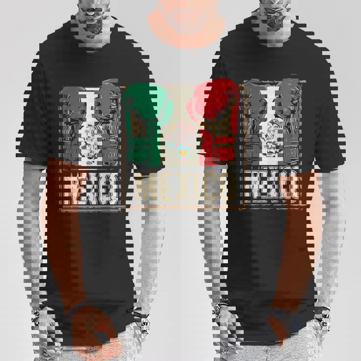 メキシコ ボクシンググローブ メキシコプライド スポーツファン ボクサーメンズ Tシャツ 面白い贈り物
