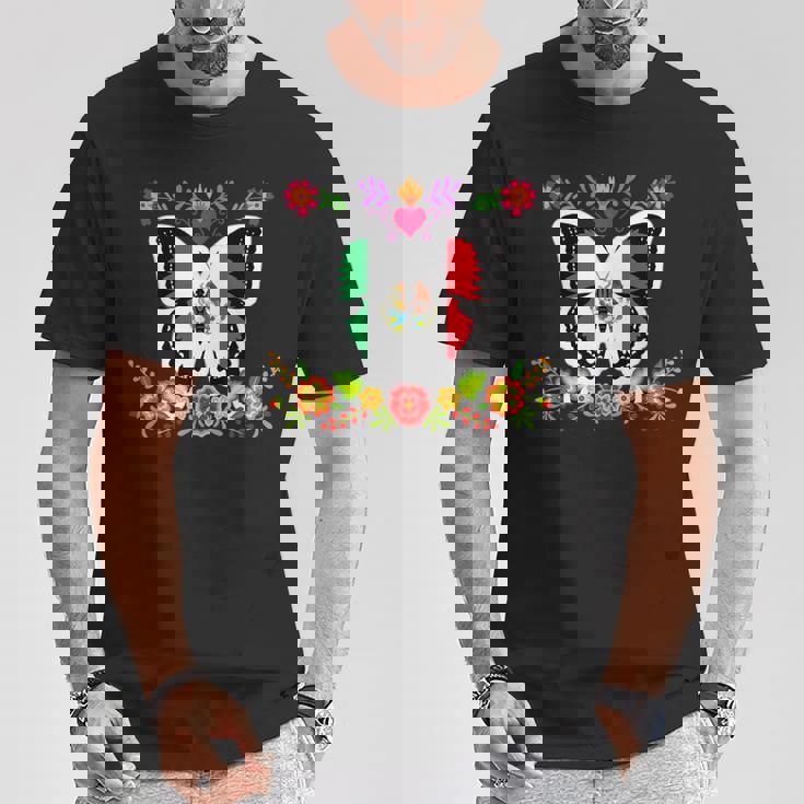 メキシコ独立記念日 バタフライ メキシコ Tシャツ 面白い贈り物