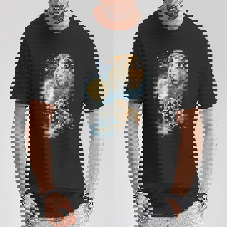 モルモット ハウリング トゥ ザ ムーン ミーム 面白い 90年代 モルモット 長袖tシャツ Tシャツ 面白い贈り物