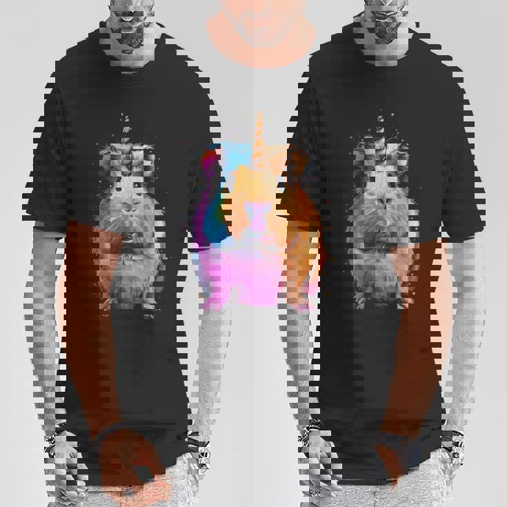 モルモット ユニコーン ギニコーン 面白い ペット モルモット好き 長袖tシャツ Tシャツ 面白い贈り物