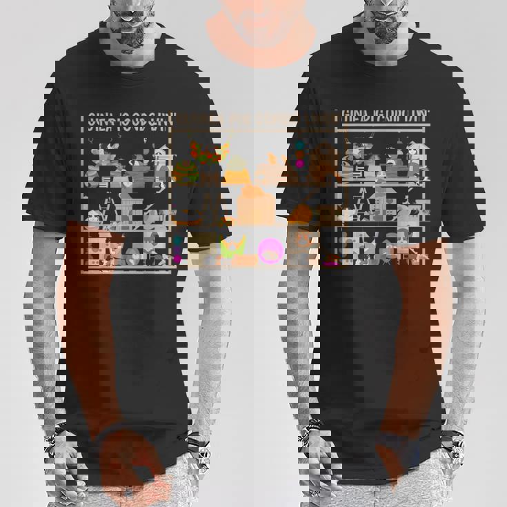 モルモットのコンドの生活のおもちゃヘイベッドの隠れ家の家 Tシャツ 面白い贈り物