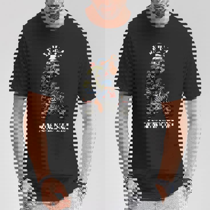 モンキーバイク 長袖tシャツ Tシャツ 面白い贈り物