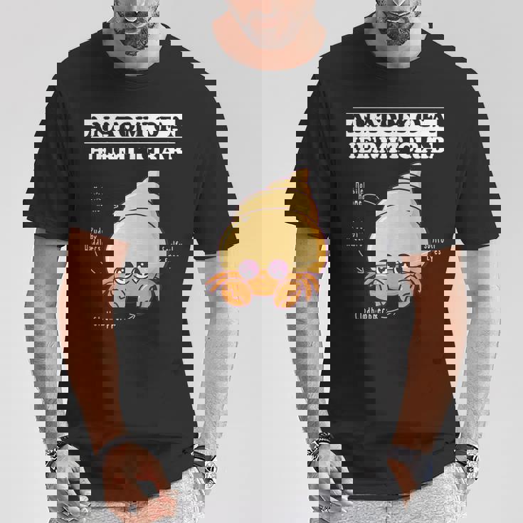 ヤドカリの解剖学 面白い カワイイ ヤドカリ チビ Tシャツ 面白い贈り物