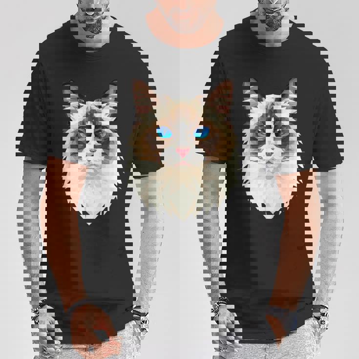 ラグドール猫ラグドール猫猫ママ甘いラグドール猫 Tシャツ 面白い贈り物