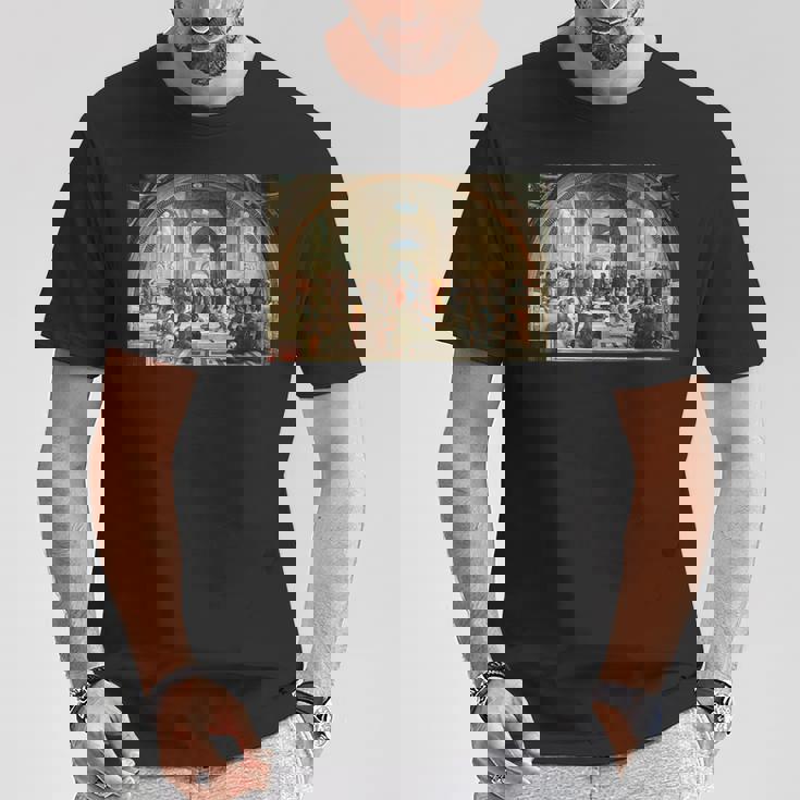 ラファエルによるアテネの学校1511 Tシャツ 面白い贈り物