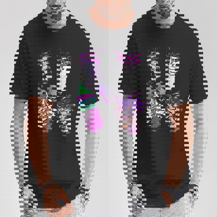 リーンシャツ、パープルドランク、ダーティダブルカップ、リーンラインスモーク Tシャツ 面白い贈り物