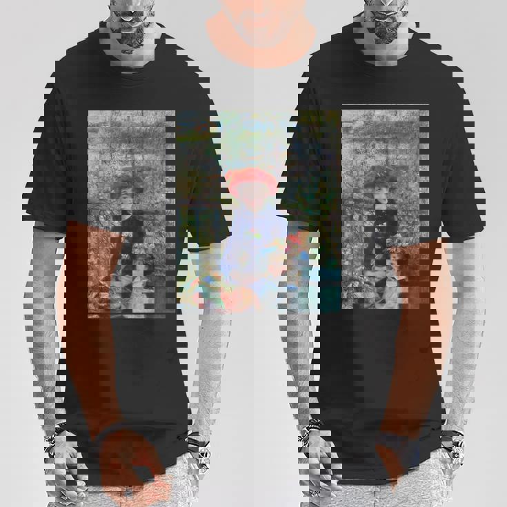 ルノワール二人の姉妹（テラス） Tシャツ 面白い贈り物