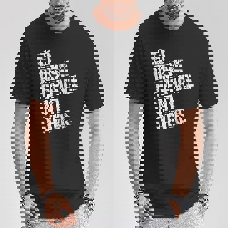 レオは他の人とうまく遊ばない 面白い皮肉 長袖tシャツ Tシャツ 面白い贈り物