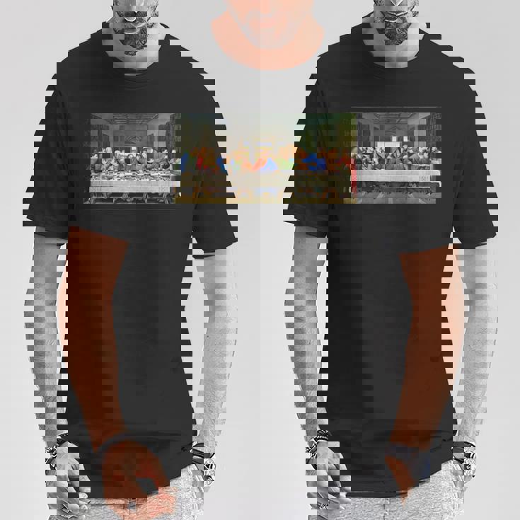 レオナルド・ダ・ヴィンチによる最後の晩餐1495 長袖tシャツ Tシャツ 面白い贈り物