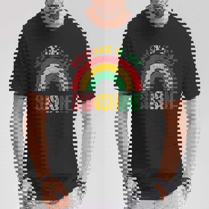 レゲエ イズ マイ サンシャイン シャツ ヴィンテージ レインボー レトロ サンシャイン Tシャツ 面白い贈り物