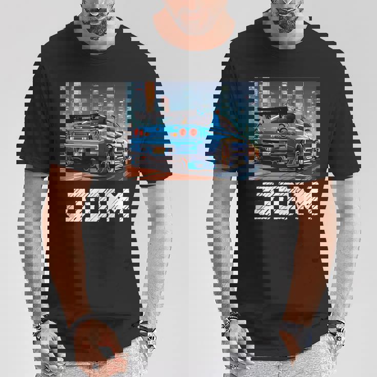 レトロ Jdm 日本ドリフトレース チューニングカー 東京スカイライン ギフト 長袖tシャツ Tシャツ 面白い贈り物