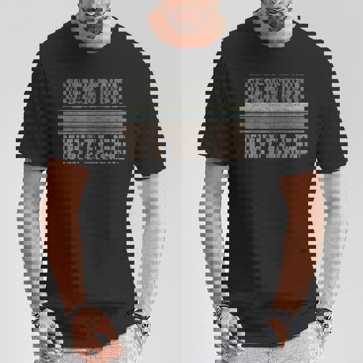 レトロ クイーンズタウン ニュージーランド Tシャツ 面白い贈り物