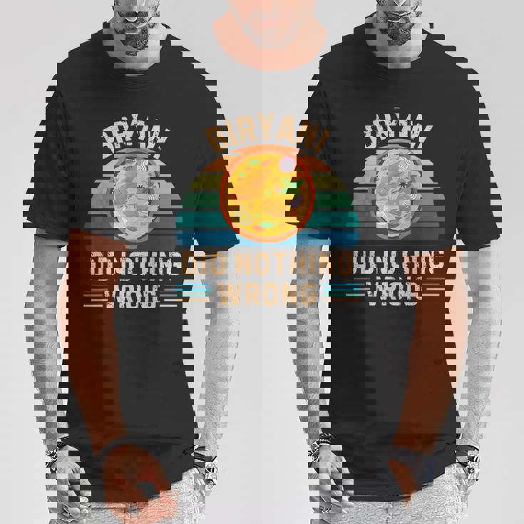レトロ ビリヤニ Did Nothing Wrong ヴィンテージ ビリヤニ 食品愛好家 Tシャツ 面白い贈り物