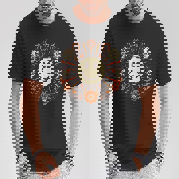 レトロ ヴィンテージ スマイルバイブ モチベーション ポジティブバイブ Tシャツ 面白い贈り物