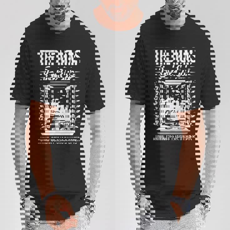 レトロ 疲れたママ ブッククラブ 本っぽい Booktrovert Tシャツ 面白い贈り物