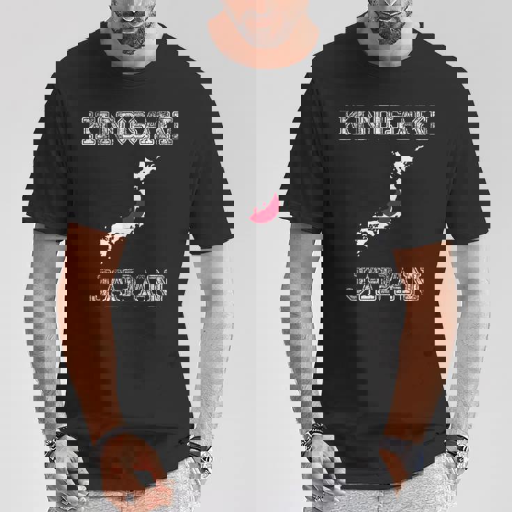 レトロな城崎 日本 アンティーク調 日本 国旗 Tシャツ 面白い贈り物