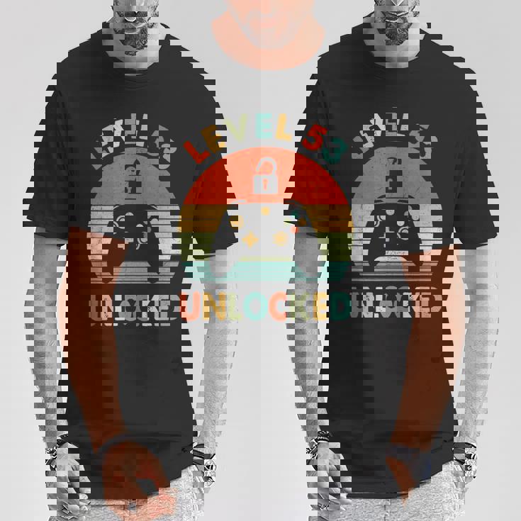 レベル53アンロック ヴィンテージ 53歳の誕生日ゲーマー 面白いゲーム Tシャツ 面白い贈り物
