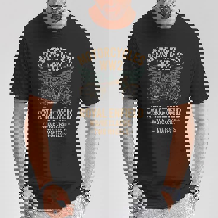ロイヤルエンフィールドwdReクラシックモーターサイクルww2 長袖tシャツ Tシャツ 面白い贈り物