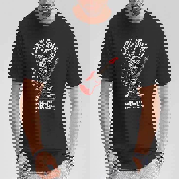ロックンロール キャット ギタリスト ヴィンテージ ロック&ロール キャット ギター Tシャツ 面白い贈り物