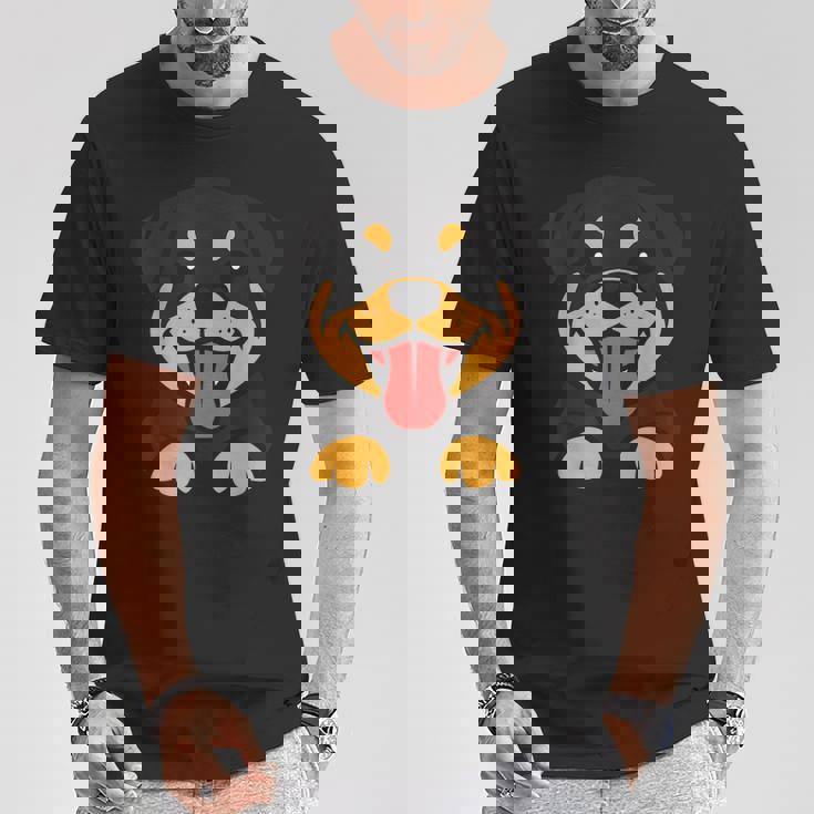 ロットワイラー犬ユーモアかわいいシンプルな愛ロットワイラー Tシャツ 面白い贈り物