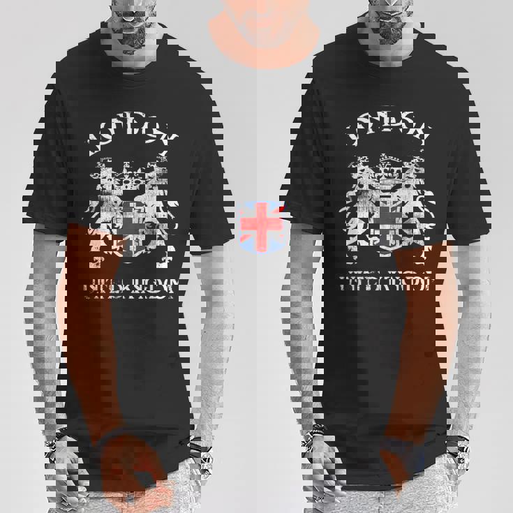 ロンドンのお土産 英国エンブレム 英国国旗 記念品 サイト Tシャツ 面白い贈り物