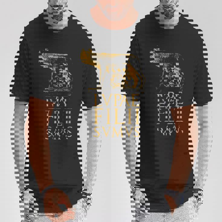 ローマの狼 古代ローマ ローマ帝国の名言 Tシャツ 面白い贈り物