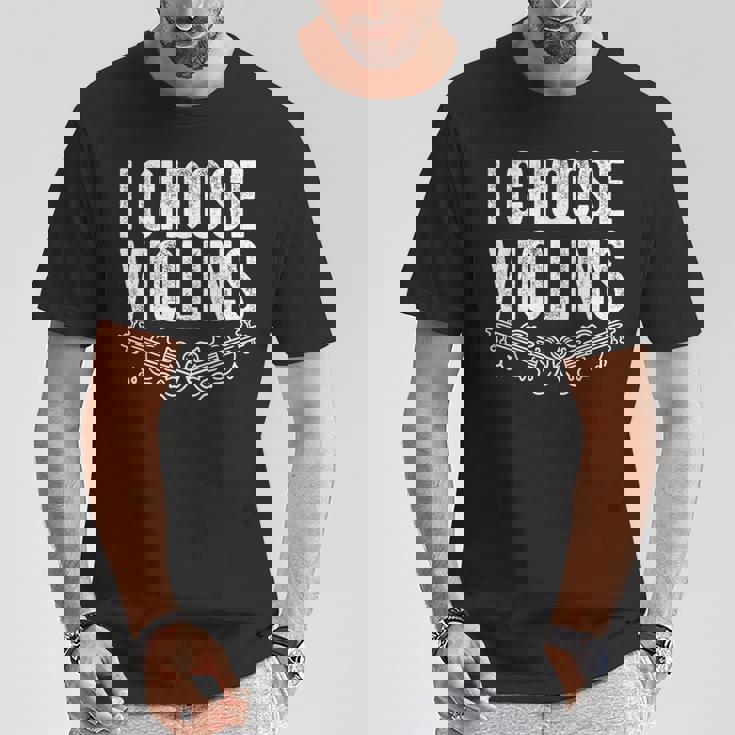 ヴァイオリン奏者 I Chooseiolins フィドル ヴァイオリニスト Tシャツ 面白い贈り物