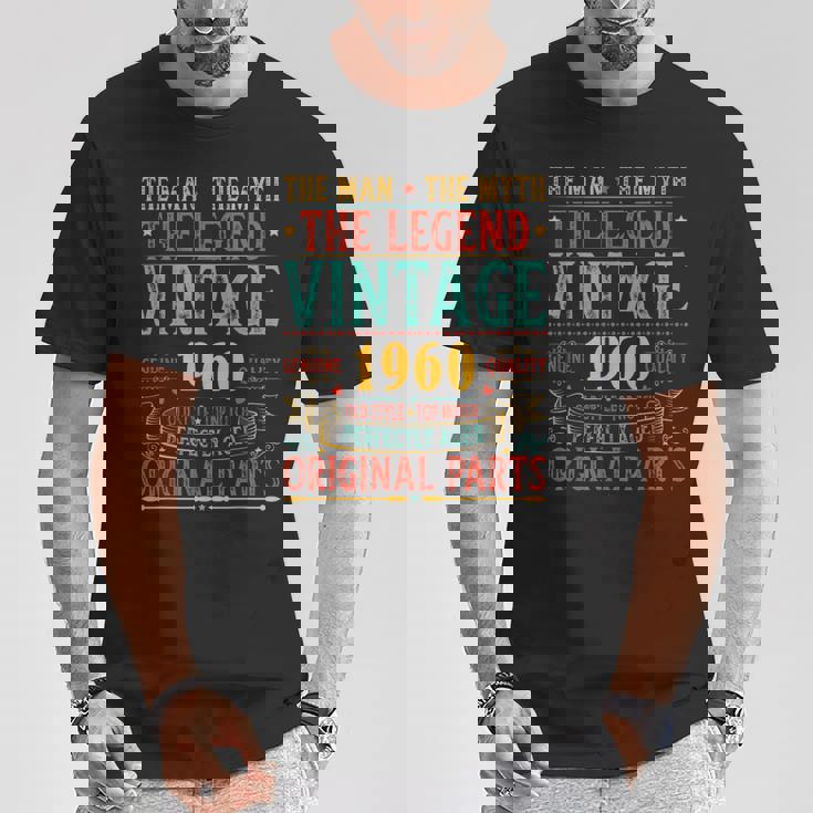ヴィンテージ 1960 男性用 レトロ 面白い 1960 誕生日 Tシャツ 面白い贈り物