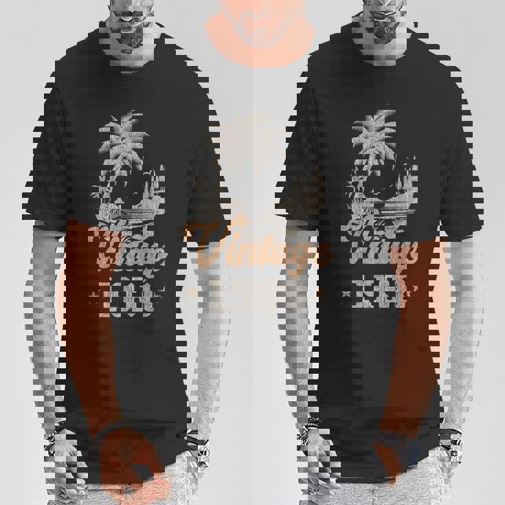 ヴィンテージ 1968 誕生日 58歳 ヤシの木 Tシャツ 面白い贈り物