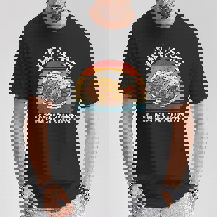 ヴィンテージ カツカレー 待つ カツカレー 和食 Tシャツ 面白い贈り物