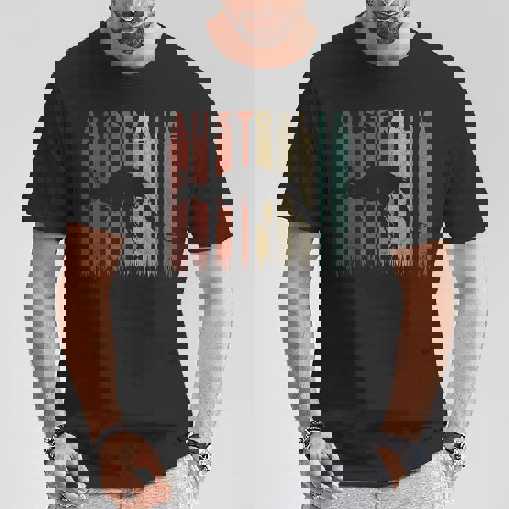 ヴィンテージ カンガルーオーストラリア オージー レトロ カンガルーオーストラリア Tシャツ 面白い贈り物