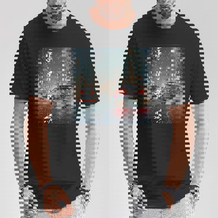 ヴィンテージ ディストレス Jdm レジェンド ドリフト レーシングカー 東京ストリート 長袖tシャツ Tシャツ 面白い贈り物