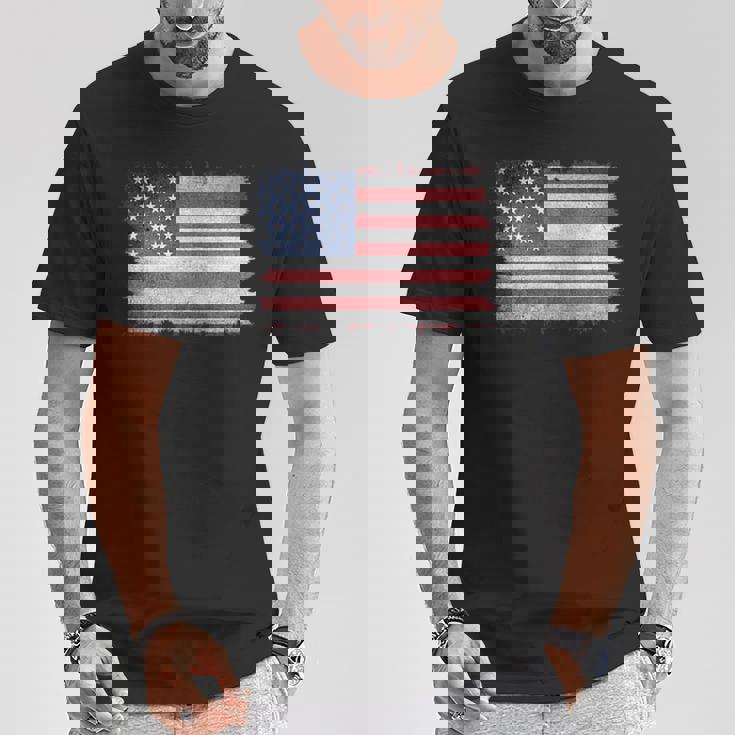 ヴィンテージ 星条旗 スタイリッシュ シンプルデザイン Tシャツ 面白い贈り物