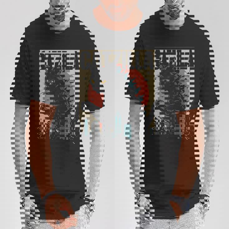 ヴィンテージキャットジラtシャツ 面白い子猫と猫 Tシャツ 面白い贈り物