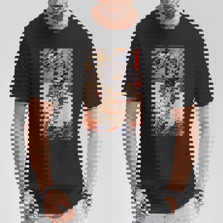 ヴィンテージ日本アート 歌川戦士武田信玄 武田信玄 Tシャツ 面白い贈り物