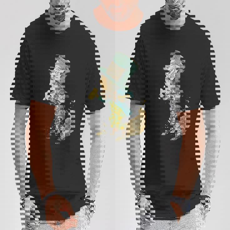 不思議の国のアリス マッドハッター ヴィンテージイラスト Tシャツ 面白い贈り物