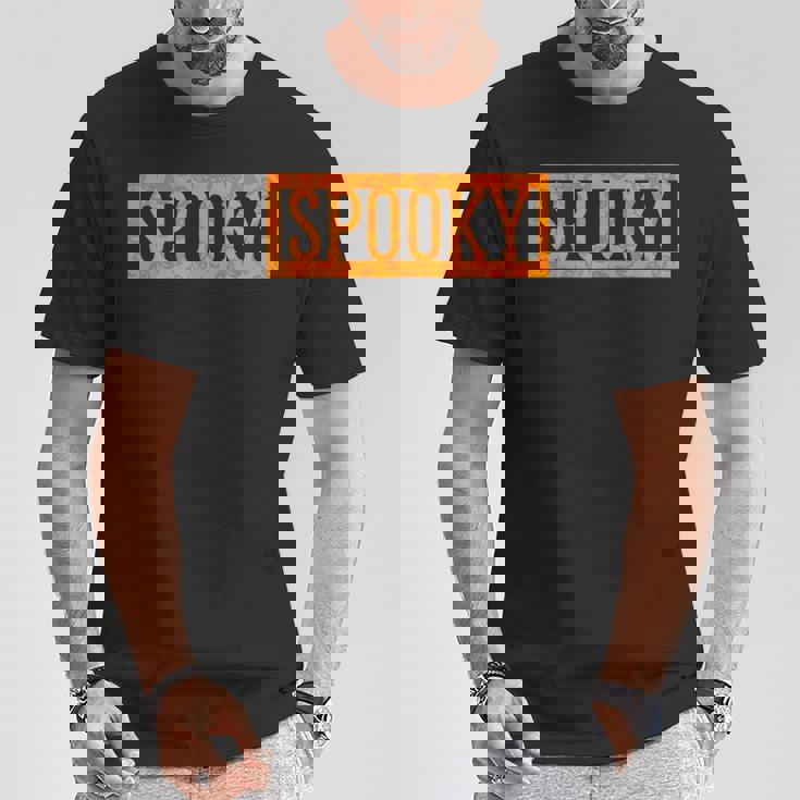 不気味なオレンジハロウィンパンプキン柄tシャツ Tシャツ 面白い贈り物