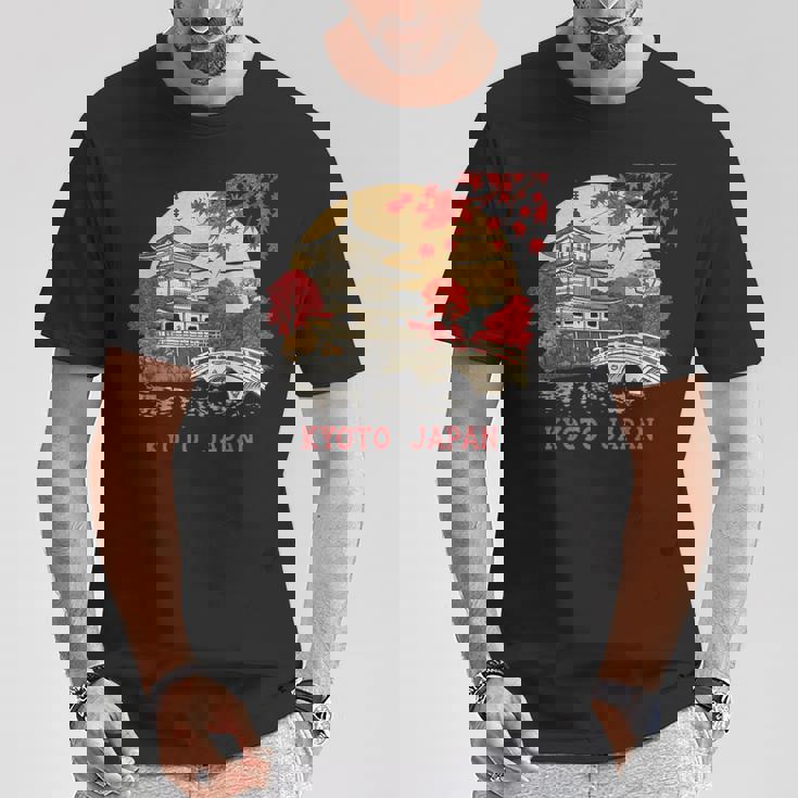 京都 日本 パゴダ 秋 風景 アート お土産 Tシャツ 面白い贈り物