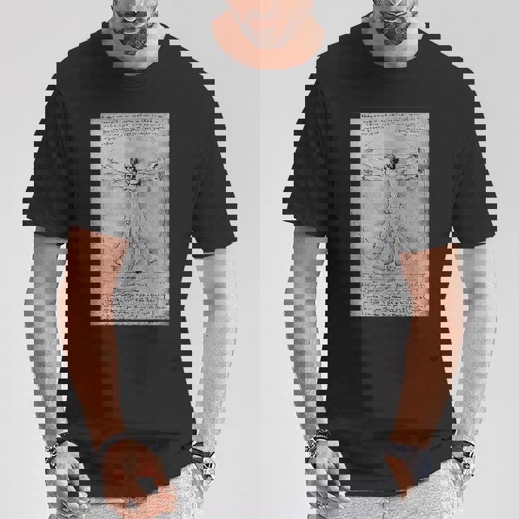 人物レオナルドダヴィンチのプロポーション Tシャツ 面白い贈り物