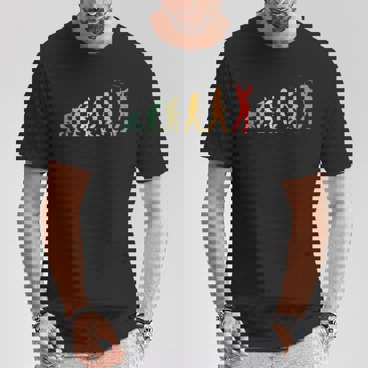 人類の進化 ネタ ゴルフ ゴルフ好き ゴルフファン ゴルファー おもしろ ゴルフ部 Tシャツ 面白い贈り物