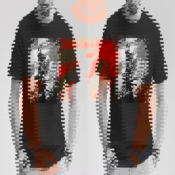 侍 日本のレトロアート 武士道 ヴィンテージ戦士 Tシャツ 面白い贈り物